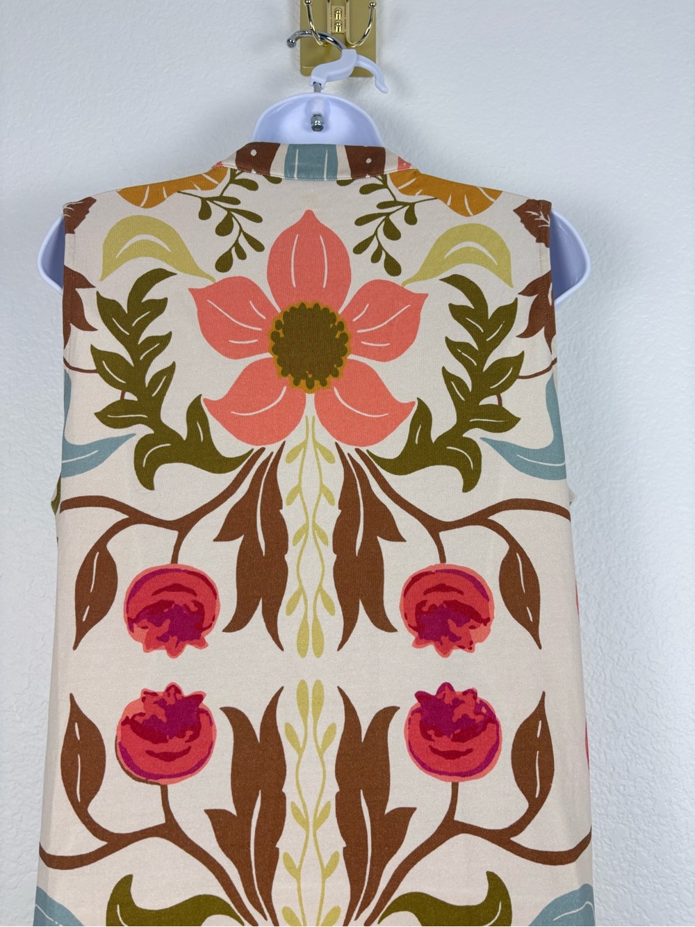 Spartina 449 Kit Midi Dress Peruvian Cotton Floral Summer Boho Resort Medium - Picture 8 of 13